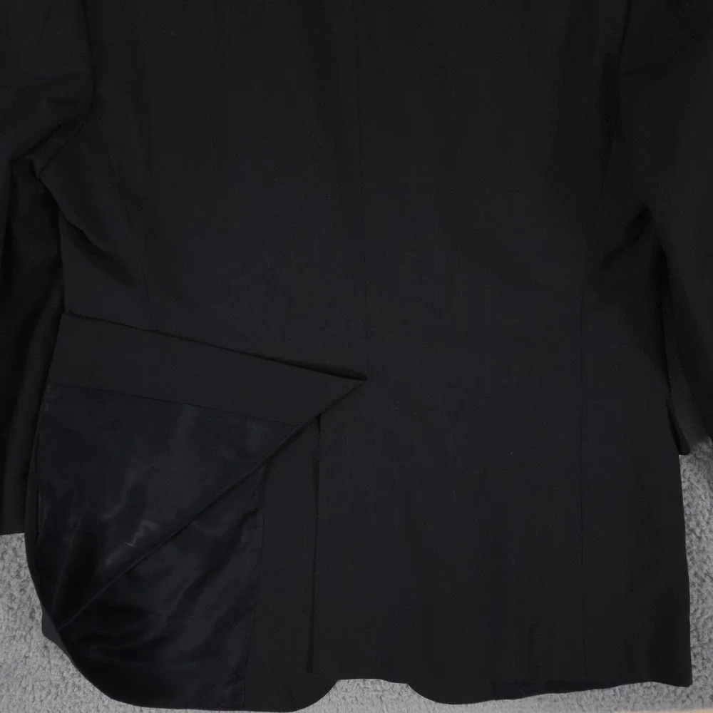 Tom James 2-Piece Suit Mens 44R Pants 34x30 Black Executive Blazer Trousers